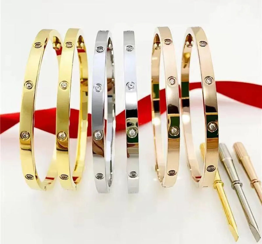Love Braclet W/ Stones (slim)
